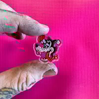 Image 3 of Born to love wolf acrylic pin