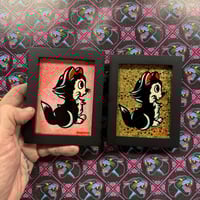 Cat mini glass painting