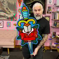 Dagger & Rose Wood cutout 