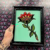 Flower glass painting