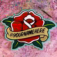 Personalized- Rose follow me sign