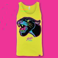 Panther Side Profile- Neon Yellow Tank Top