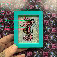 Seahorse mini glass painting