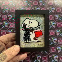Snoopy Vampire mini glass painting