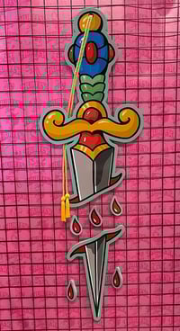 Split Dagger 48in wood cutout