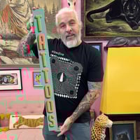 Image 1 of Tattoos- Vertical Blue & Orange Sign